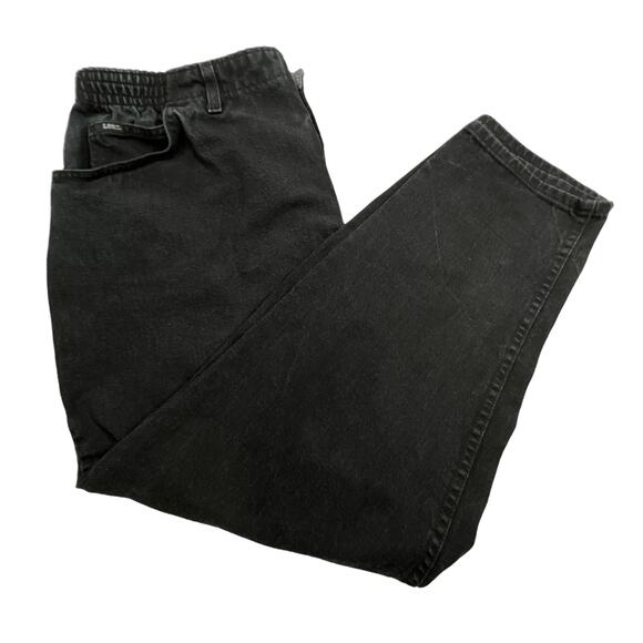Lee High Rise Black Denim Jeans Five Pocket Style Plus Size - Picture 1 of 11